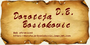 Doroteja Bosioković vizit kartica